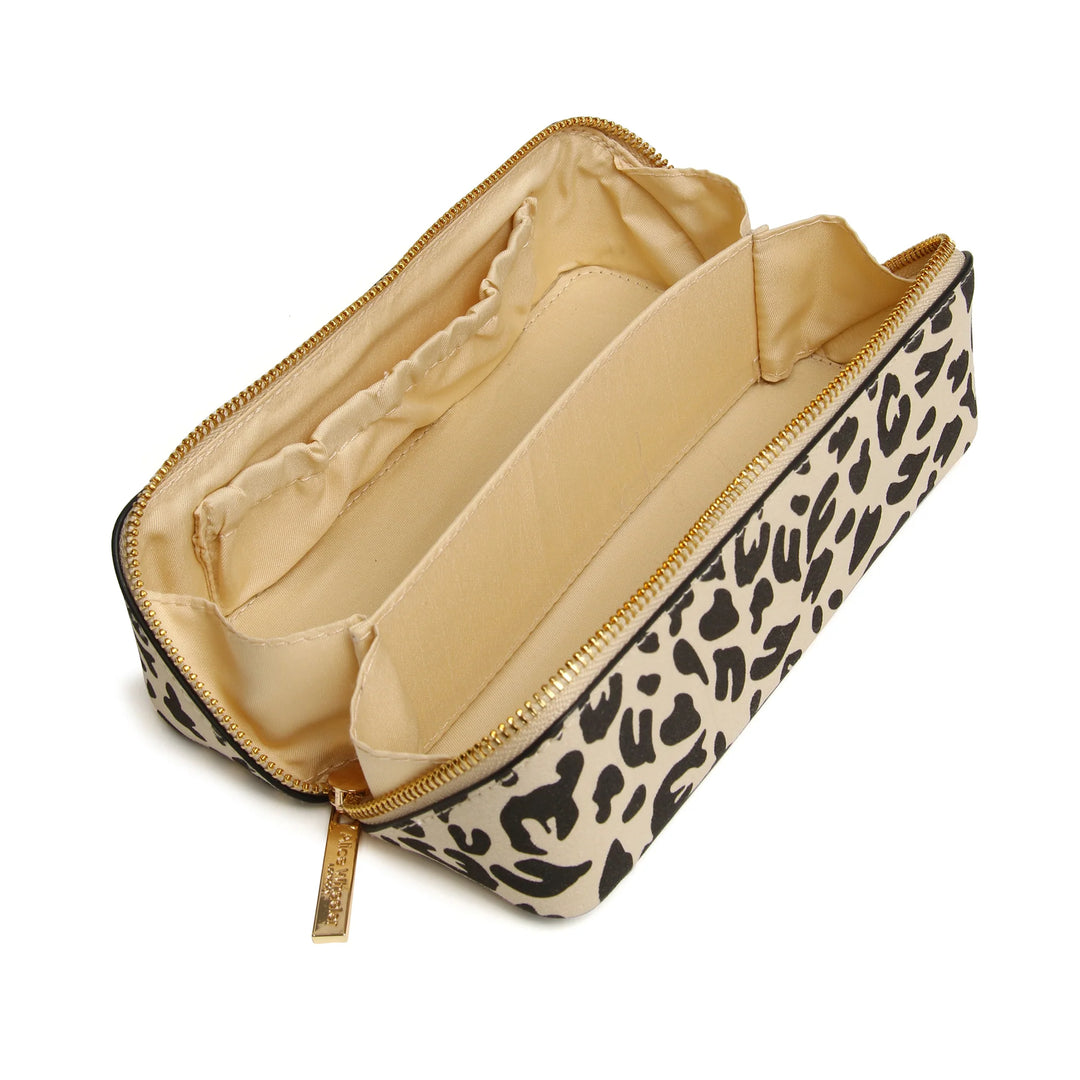 Alice Wheeler Leopard Print Small Train Case