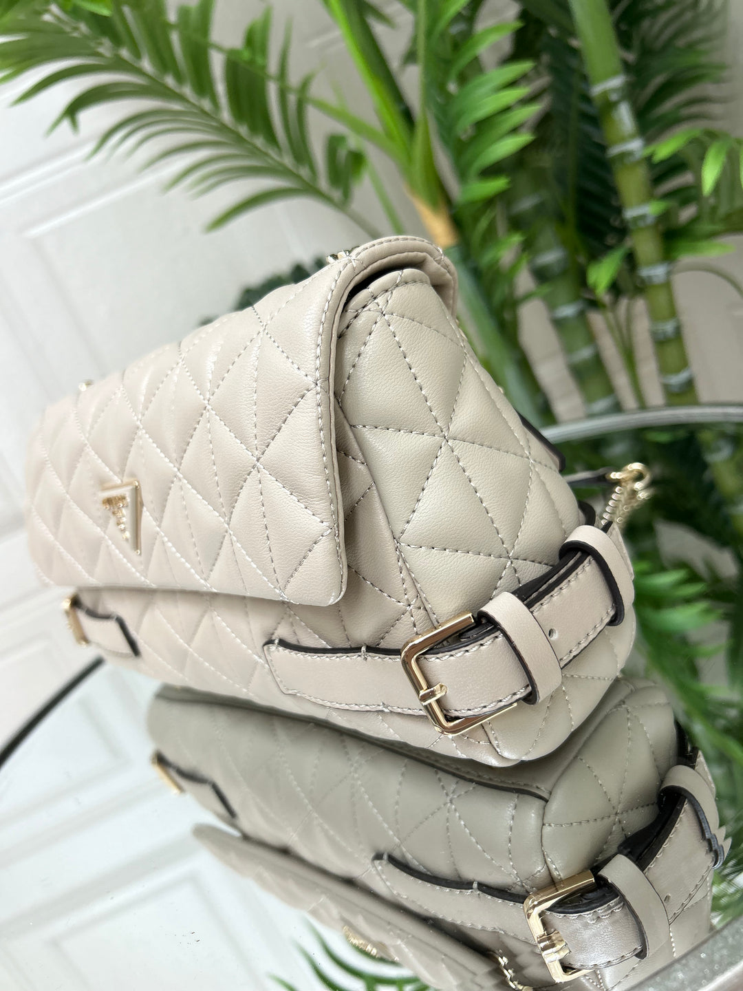 Guess Paisleigh Convertible Cross Body Bag Light Taupe