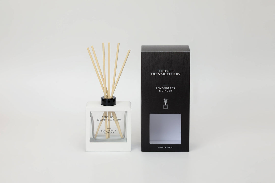 White Wooden Lemongrass & Ginger Reed Diffuser 100ml: 100ml