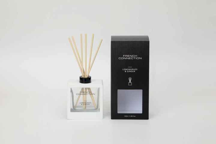 White Wooden Lemongrass & Ginger Reed Diffuser 100ml: 100ml