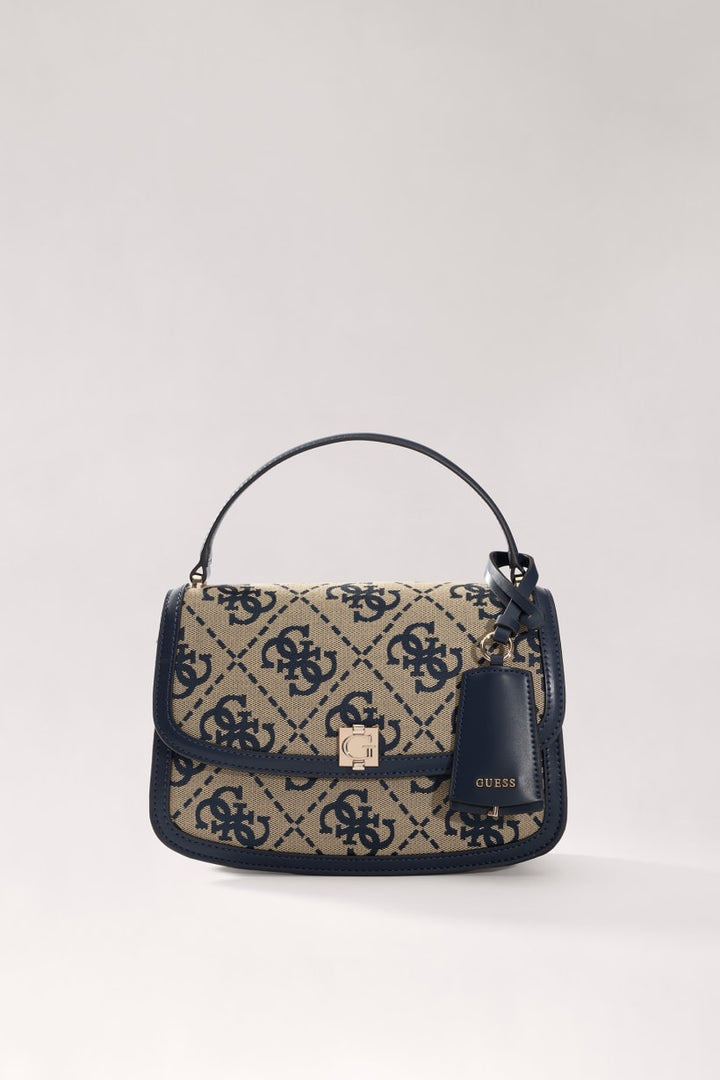 Guess Audrey Navy Logo Convertible Xbody Flap Bag