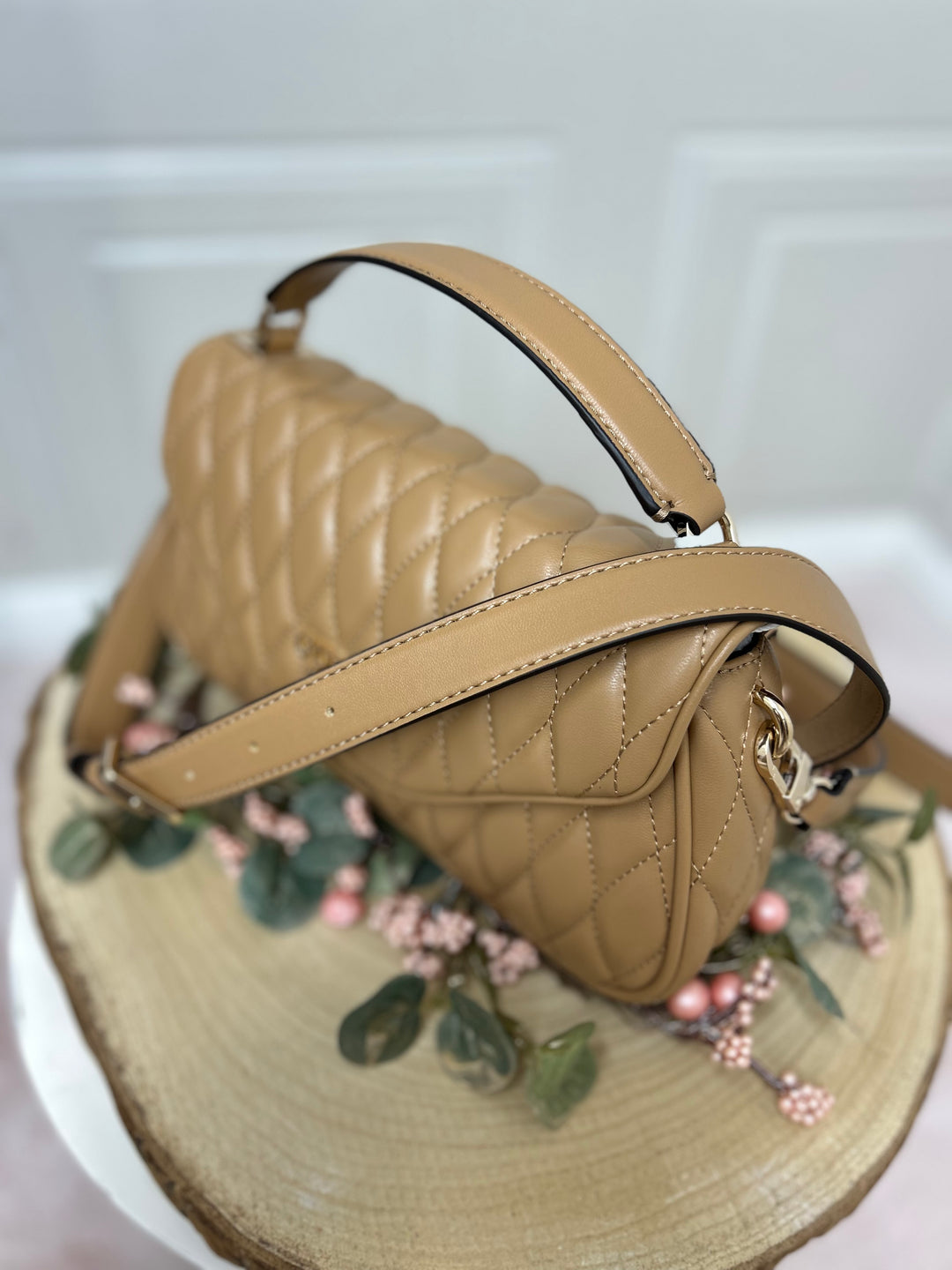 Guess Valla Beige Crossbody Bag