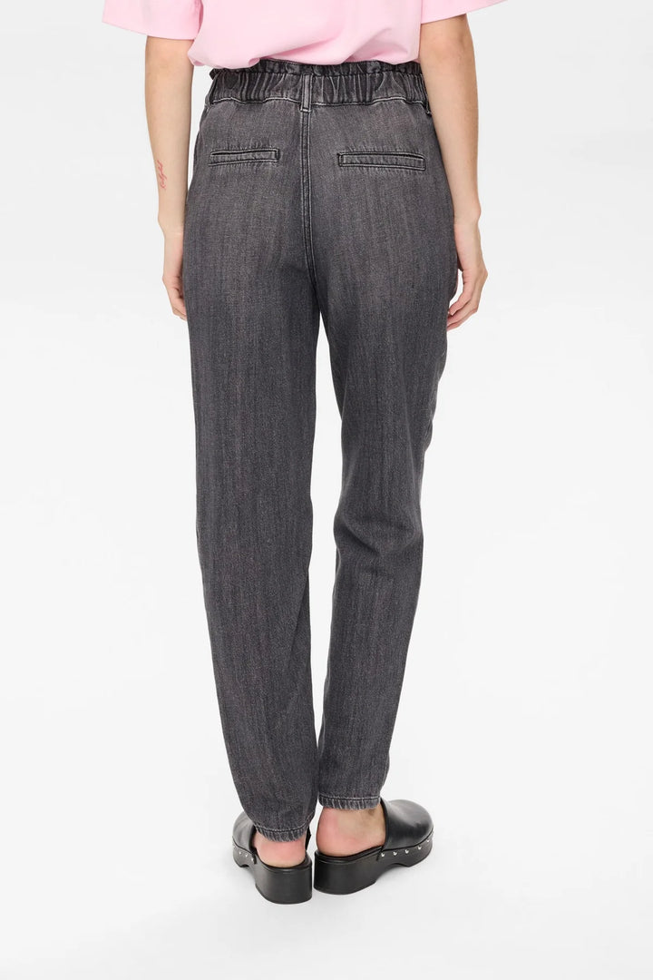 Numph Nuseoul Grey Paper Bag Jeans