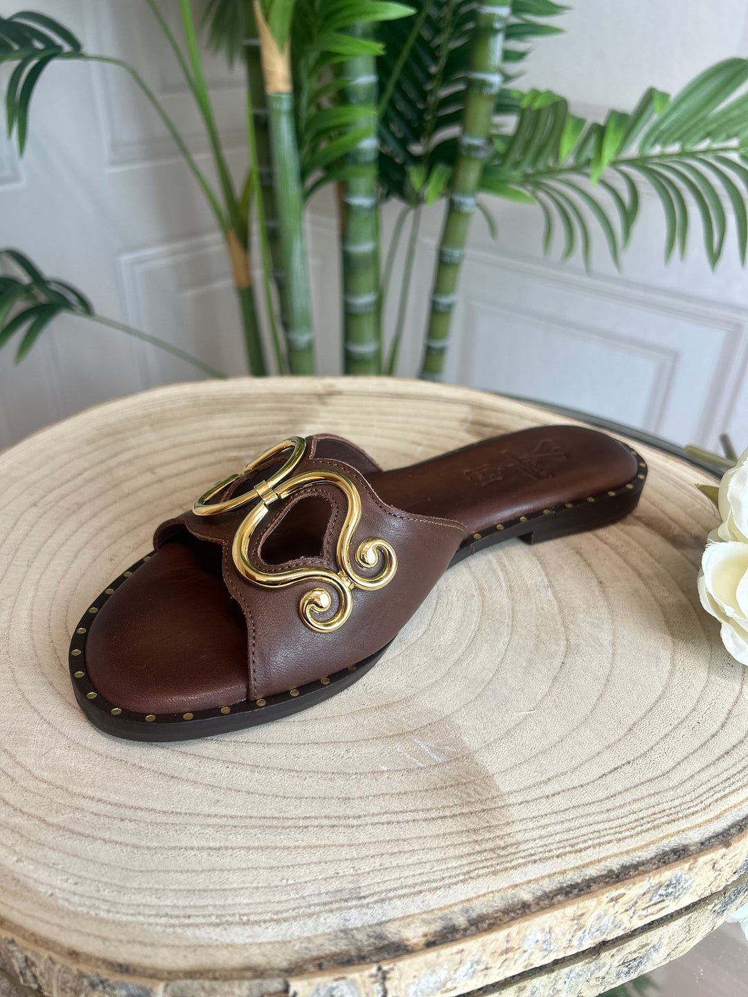 S.Piero T-Moro Leather Sandal