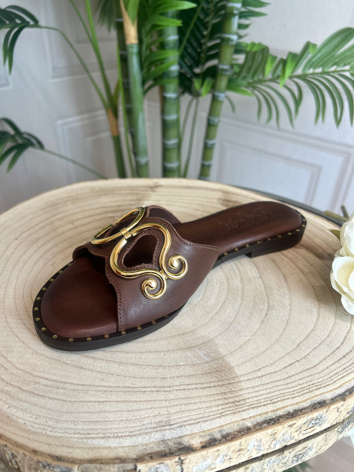 S.Piero T-Moro Leather Sandal