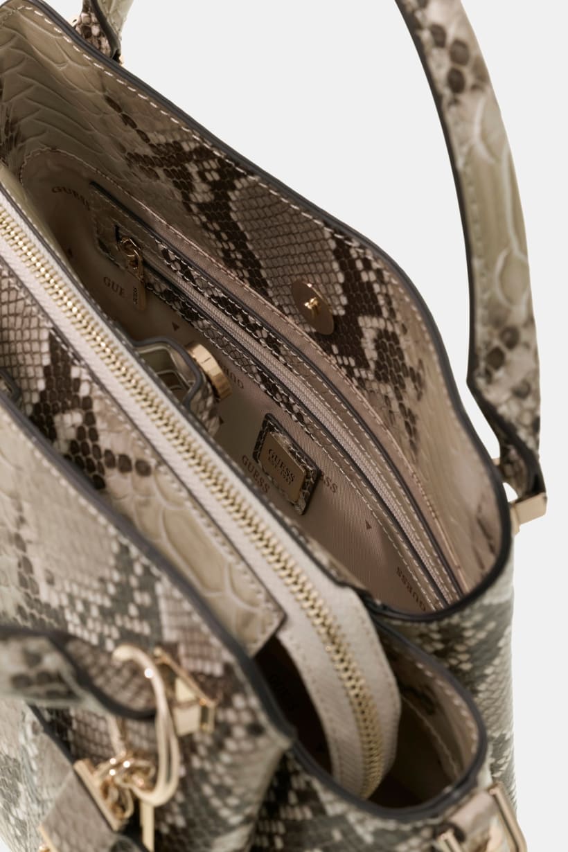 Guess Yvonne Animalier Print Handbag