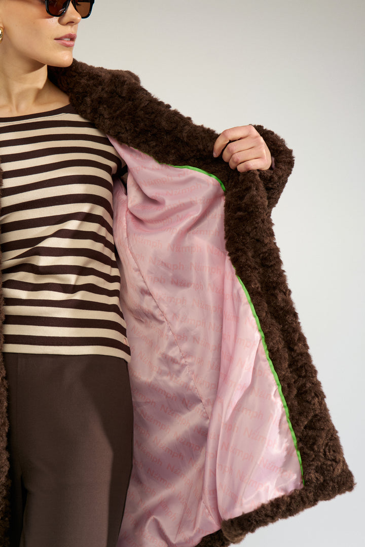 Numph Nufurda Jacket Black Coffee