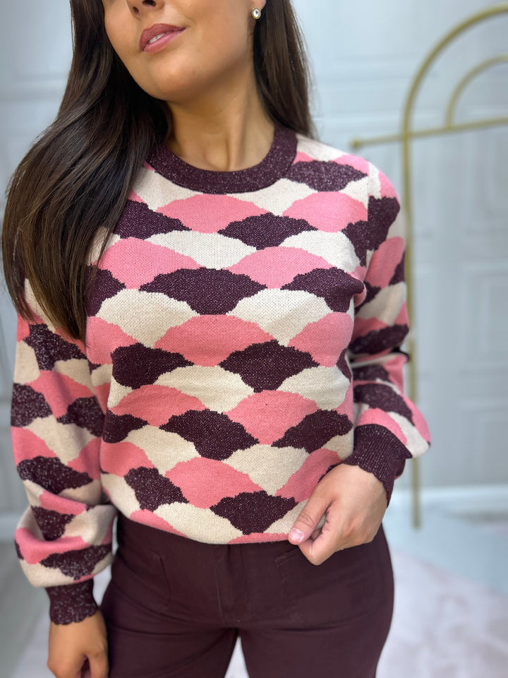 Numph Nulila Pullover Pink Lemonade