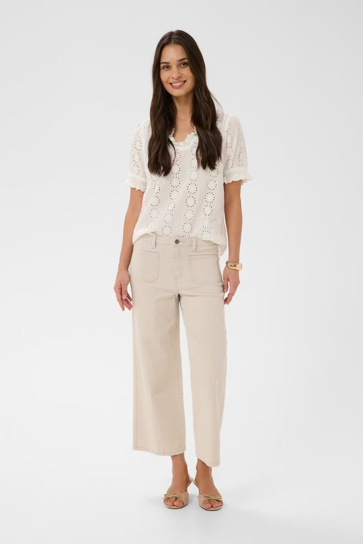 Kaffe Kabrook Cropped High Waist Jeans | Moonbean