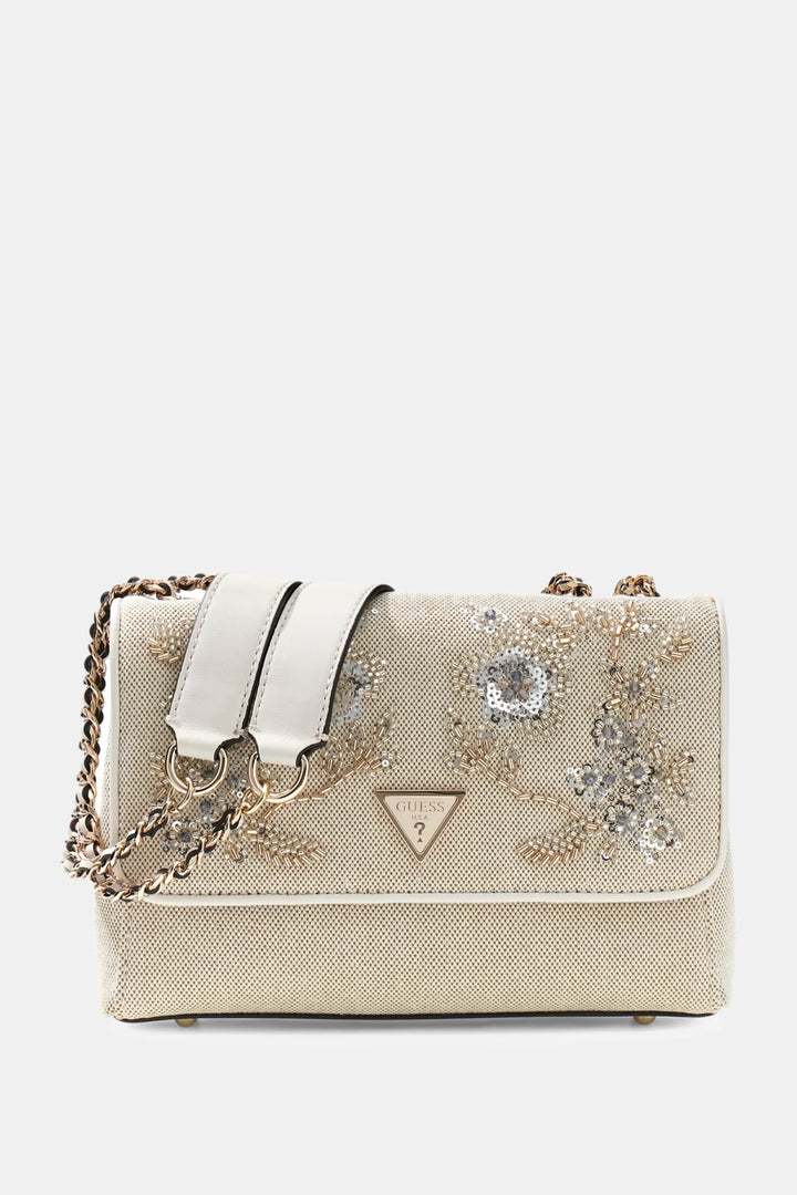 Guess Giully II Stone Floral Beaded Handbag