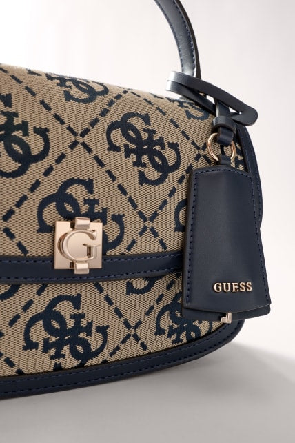 Guess Audrey Navy Logo Convertible Xbody Flap Bag