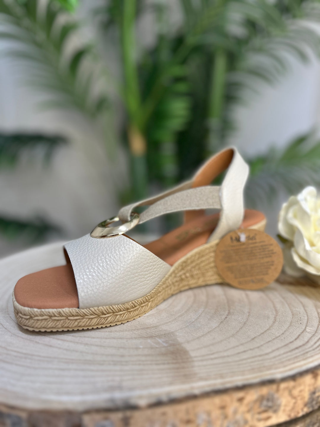 Marila Iber Oxford Beige Last Lino Sandal