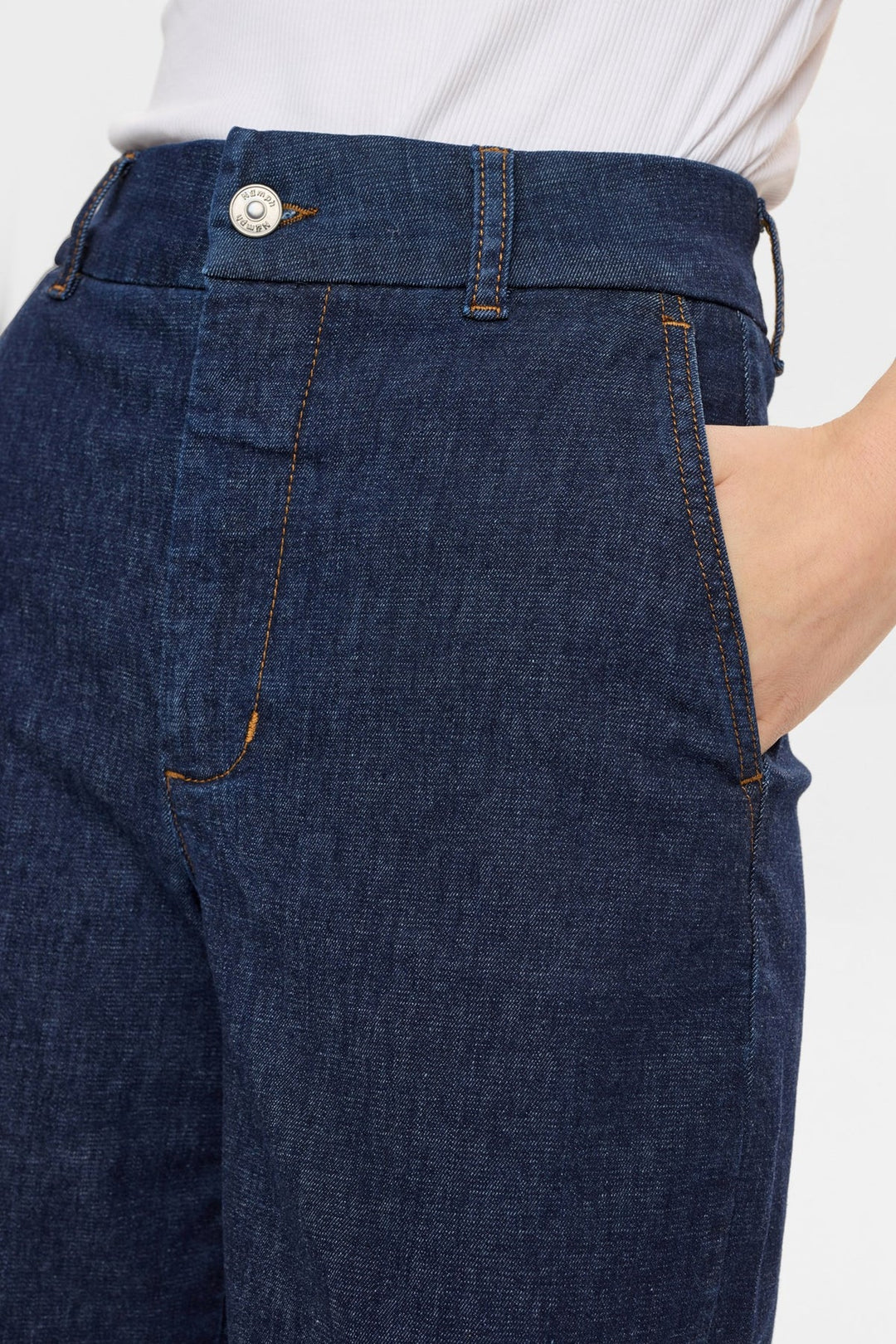 Numph Nuamber HR Wide Jeans | Dark Blue Denim
