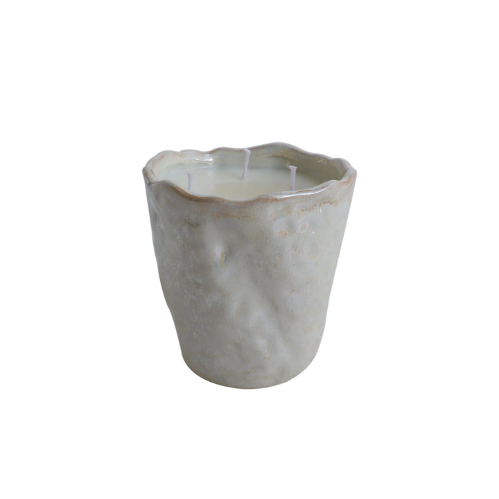 Laguna Cream Pearlescent Decorative Candle