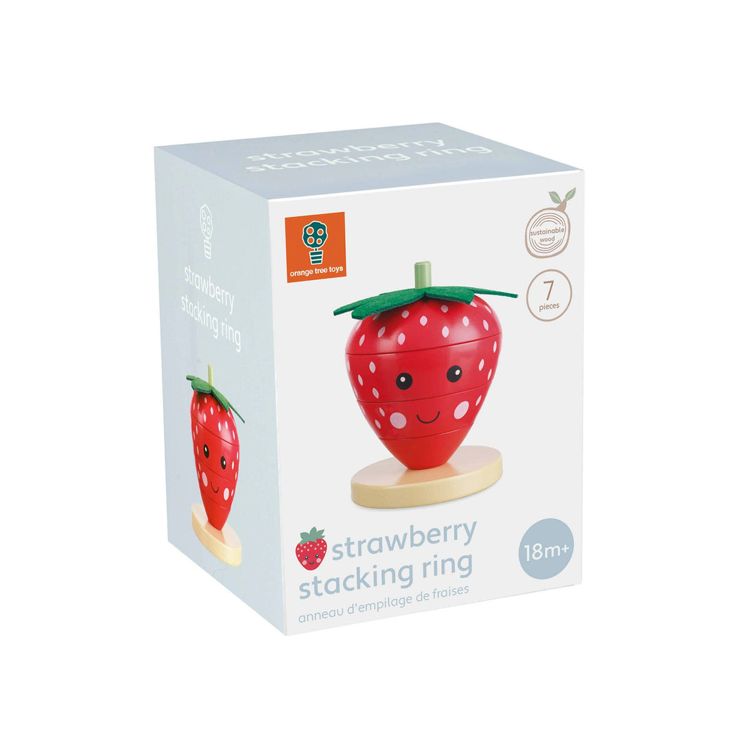 Strawberry Wooden Stacking Ring