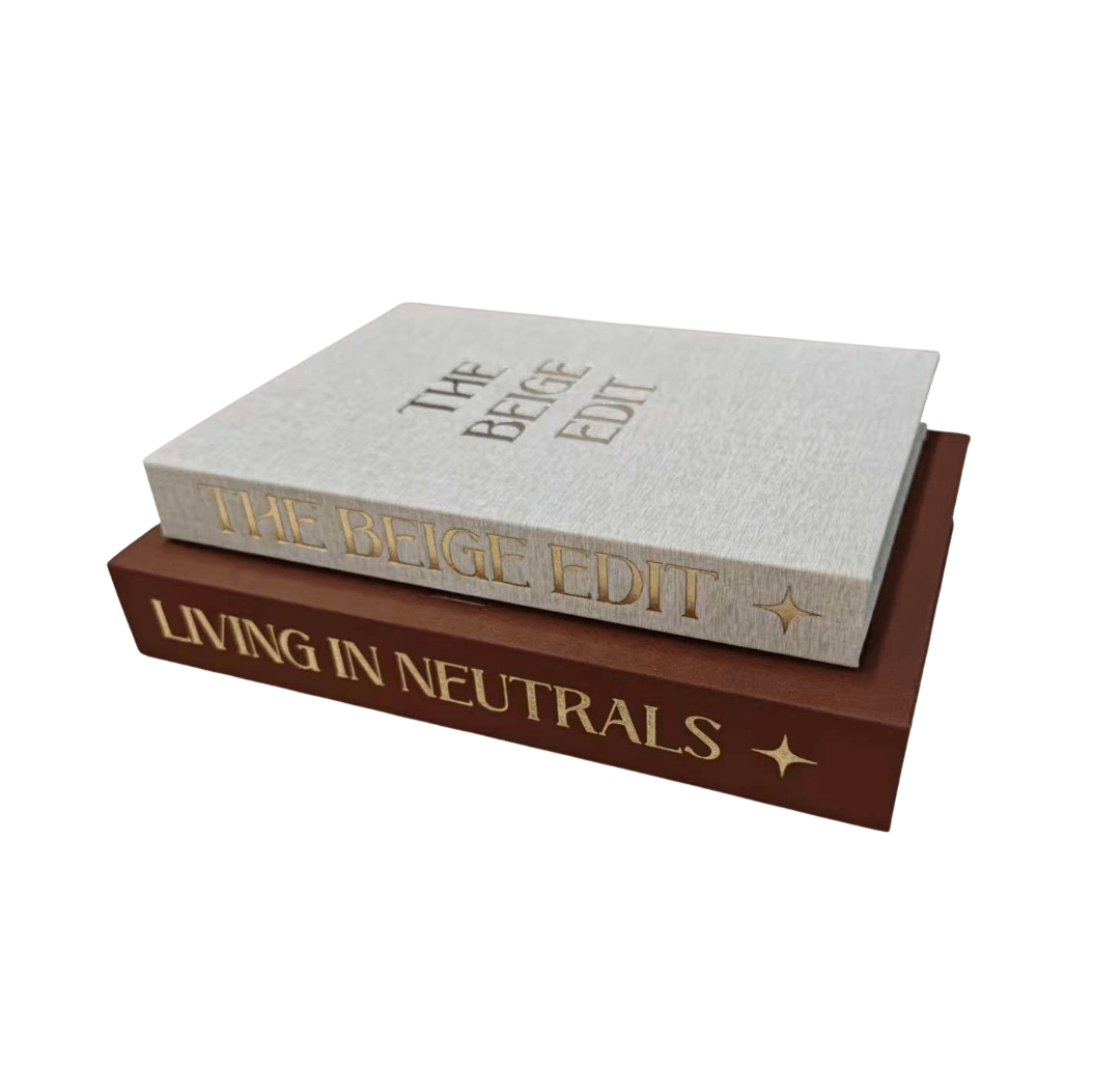 Aitla Cream &amp; Rust Decorative Book Boxes - Set of 2