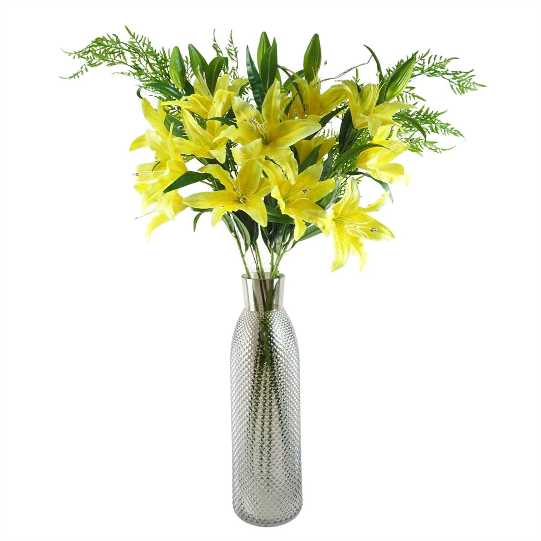 Artificial Flowers Large Yellow Lily Stem 100cm