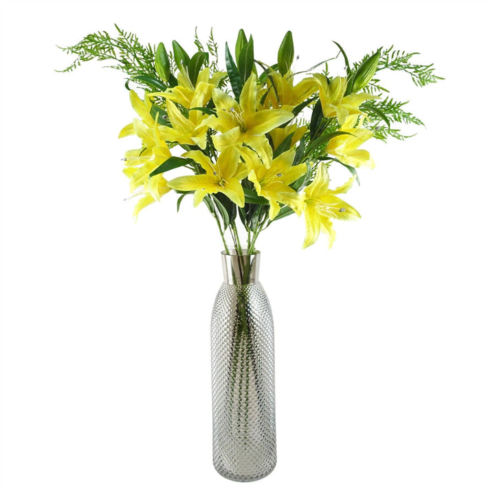 Artificial Flowers Large Yellow Lily Stem 100cm