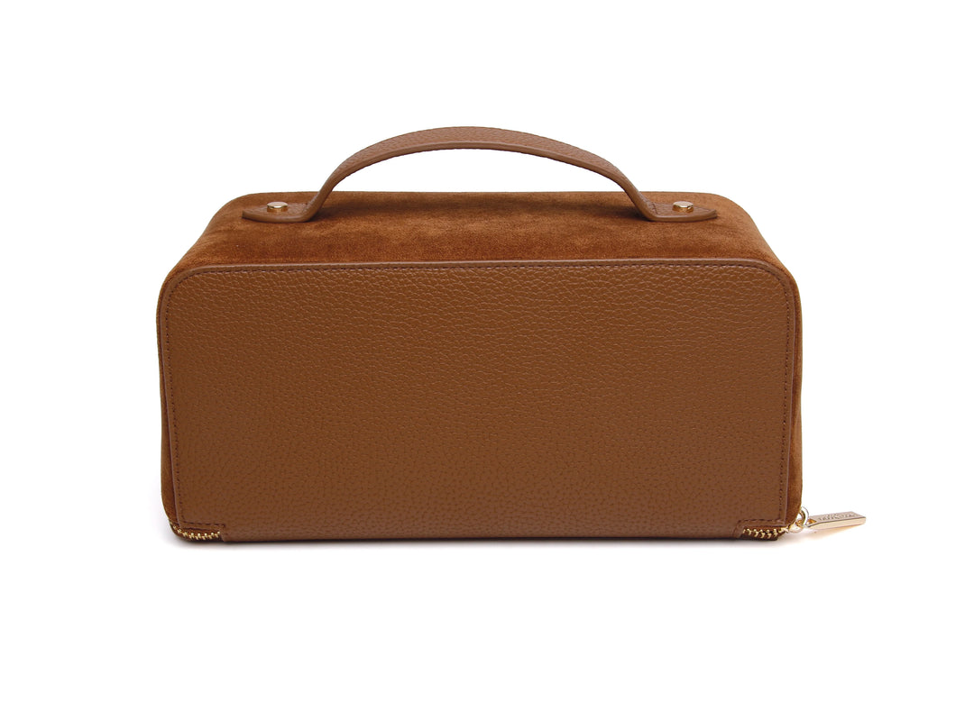 Alice Wheeler Suede Kensington Train Case | Fudge