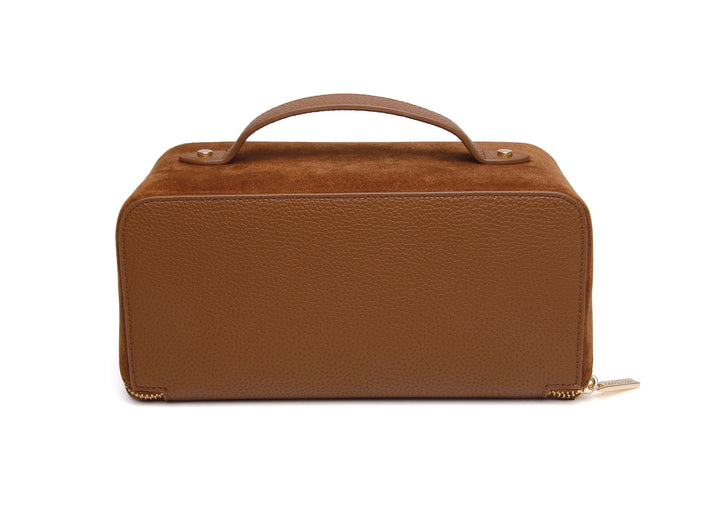 Alice Wheeler Suede Kensington Train Case | Fudge