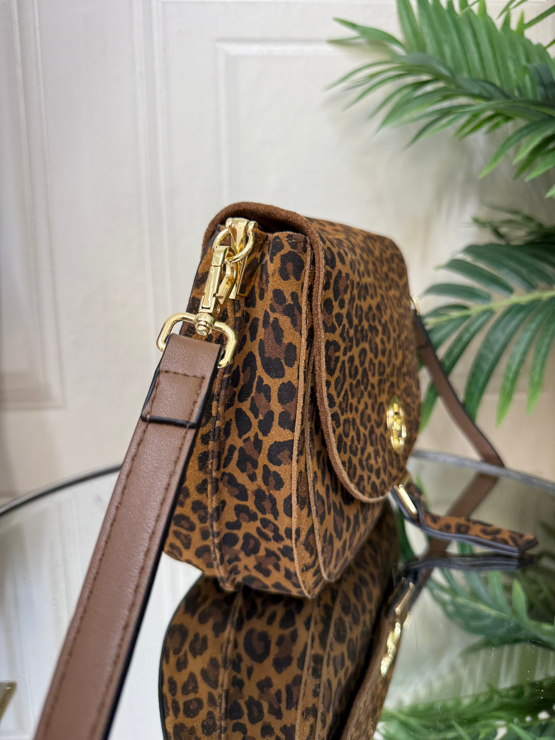 Carmela Leopard Dome Crossbody Bag 186188