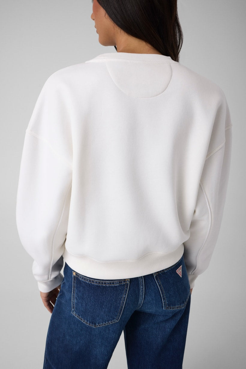Guess Round Rhinestone Logo Sweatshirt