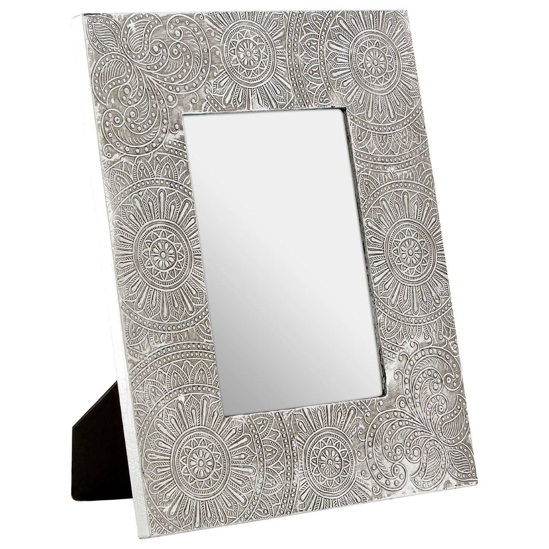 Bowerbird 5x7 Silver Etched Photo Frame