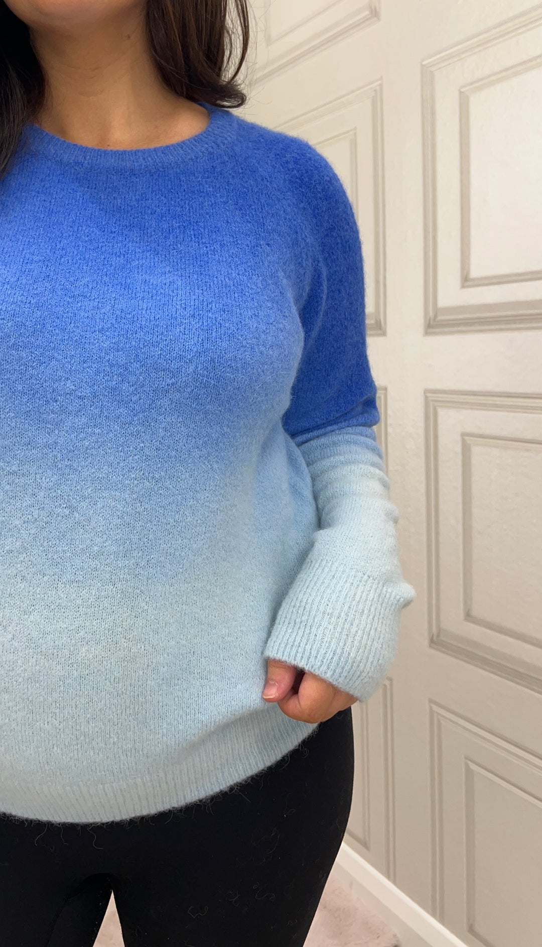 Twins Coronado Long Sleeve Tie-Dye Crewneck Sweater | Electric Blue