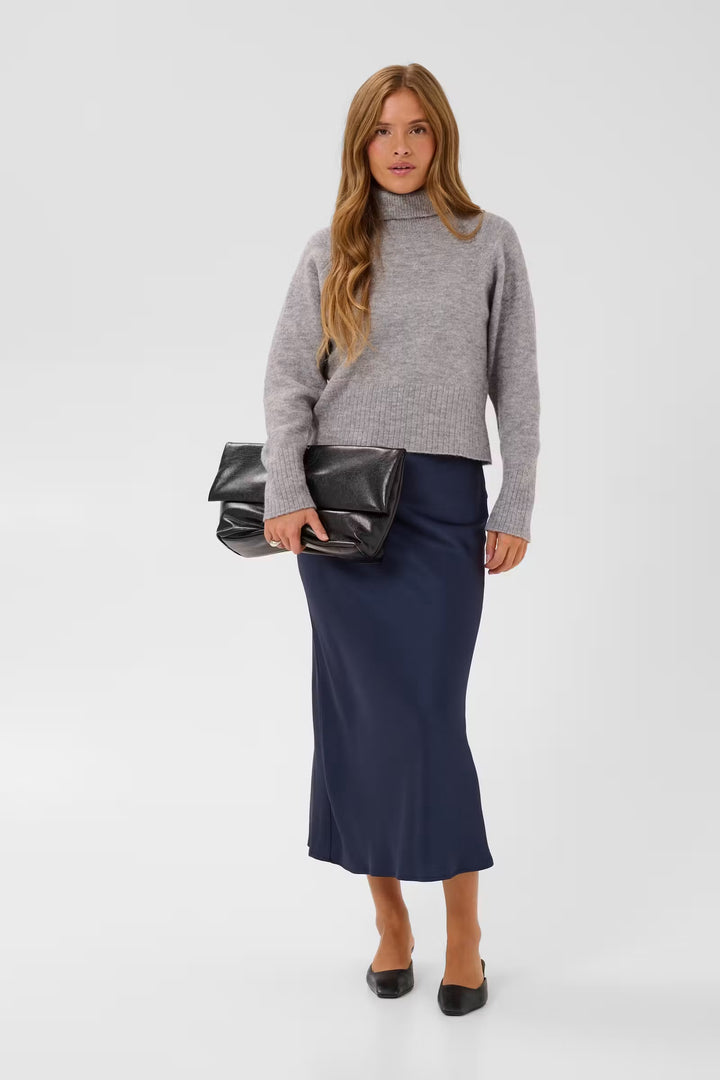 Kaffe Kalotte Skirt | Graphite