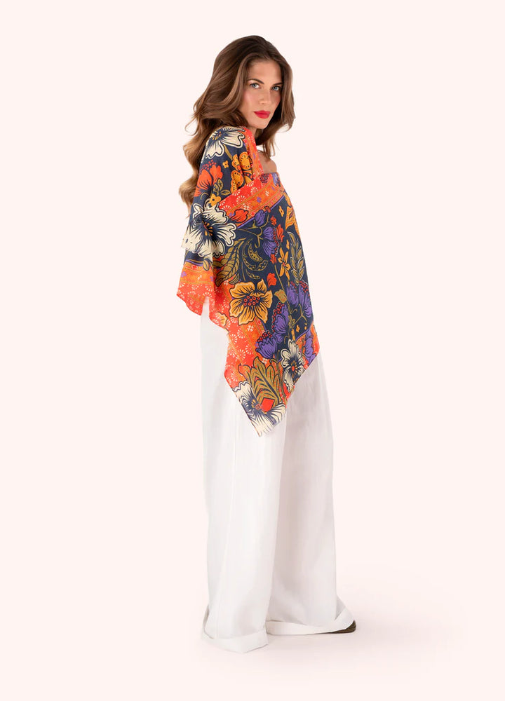 Powder Cotton Scarf | Trailing Floral