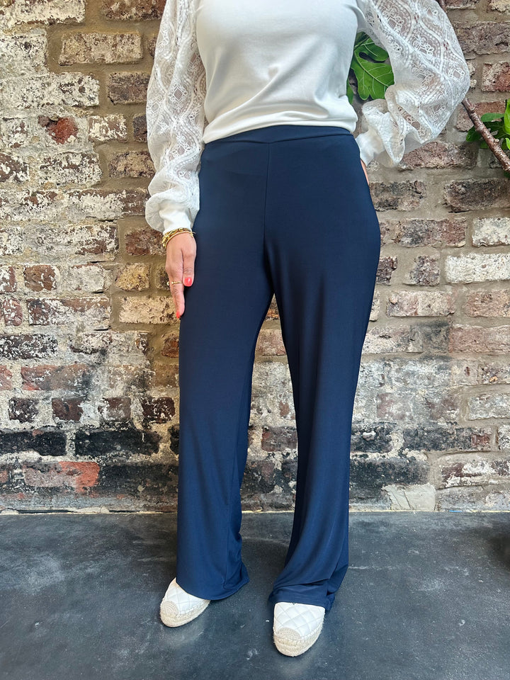 Pinns 645T Wide Leg Pull Up Jersey Trouser