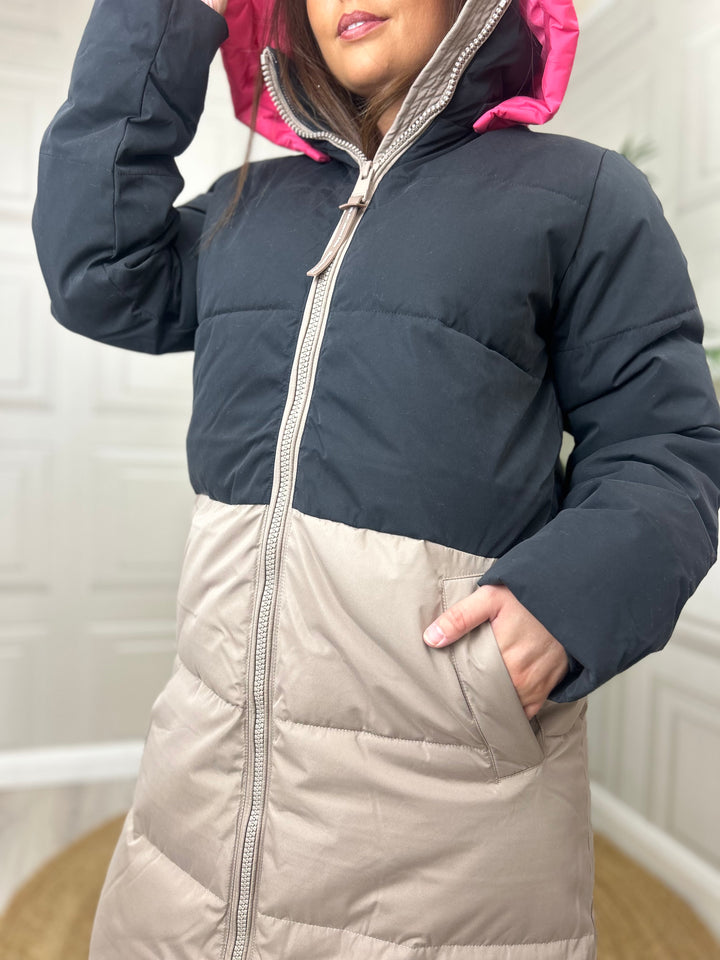 Numph Nutriane Long Jacket Taupe Grey