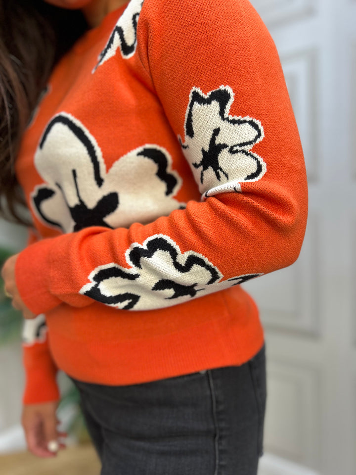 French Connection Paislee Floral Jacquard Jumper
