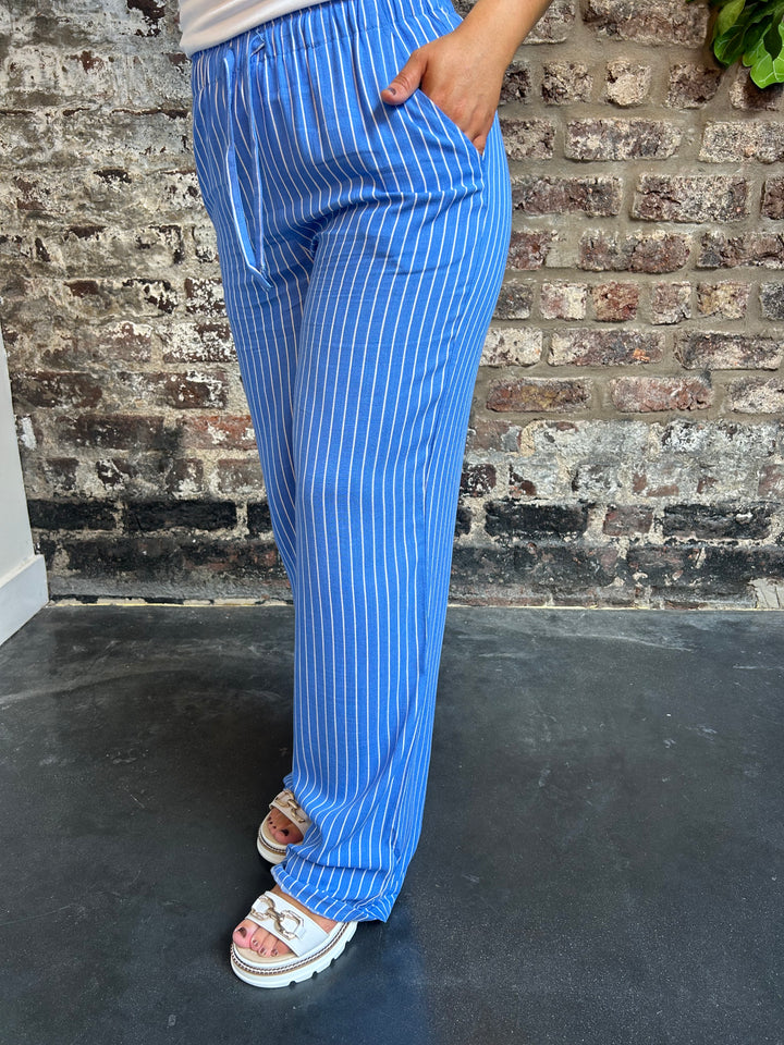 Tiffosi Risy Blue Stripe Trouser