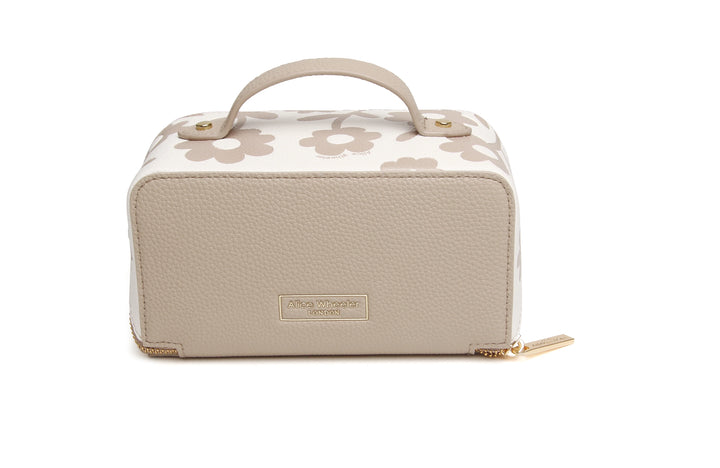 Alice Wheeler Floral Mini Train Case | Stone
