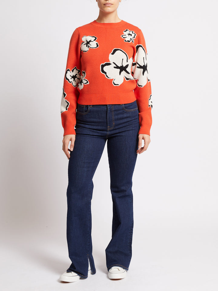 French Connection Paislee Floral Jacquard Jumper