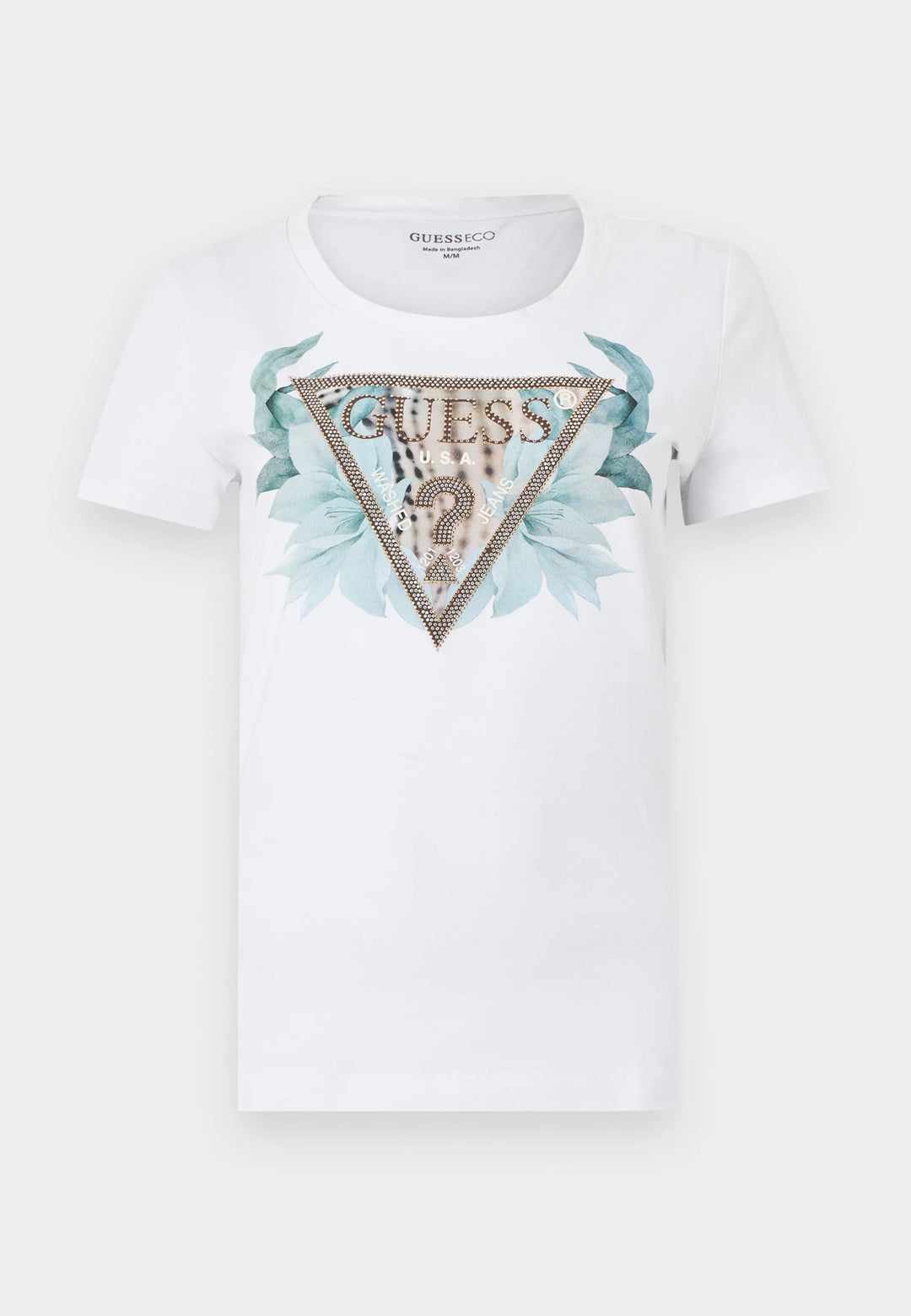 Guess Mint Floral Stud T-Shirt