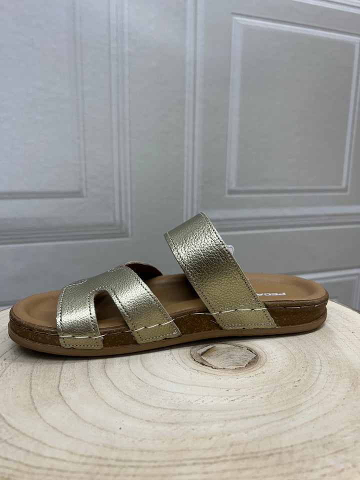Pegada Burnished Ouro Sandal | 232405-04