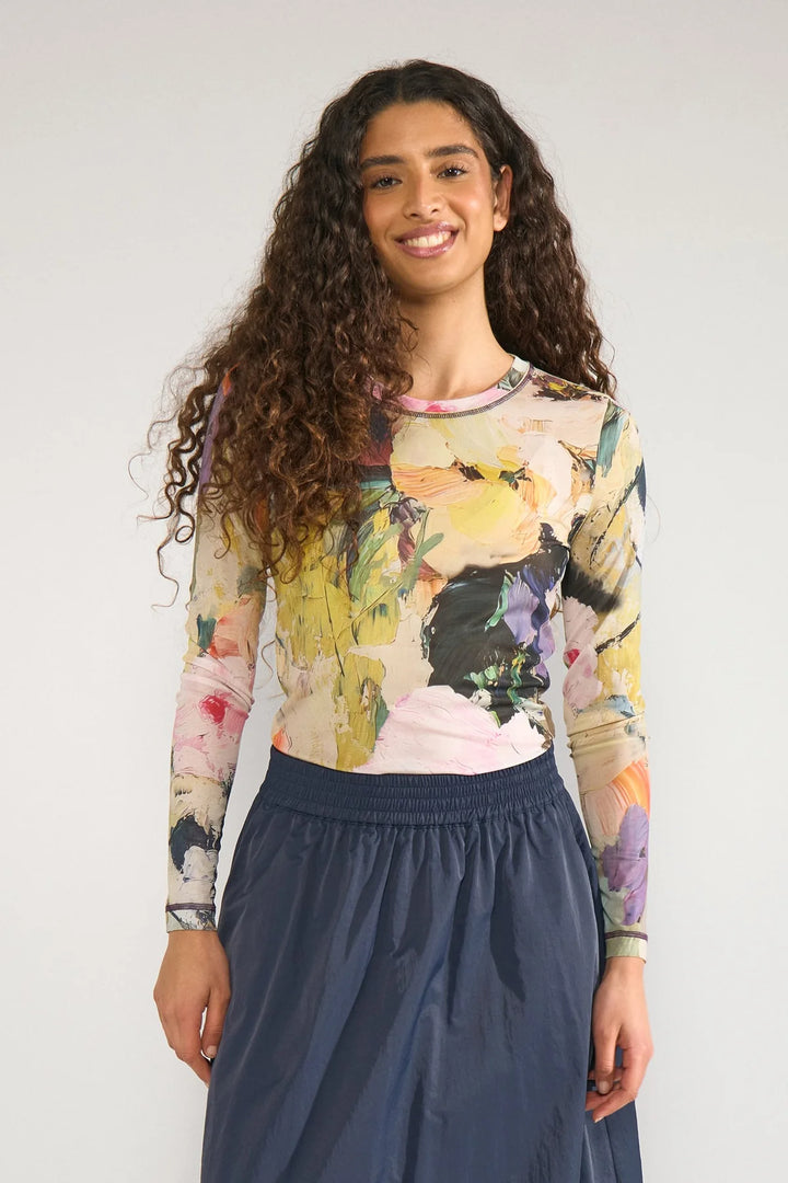 Numph Nualmia Long Sleeve Mesh Top