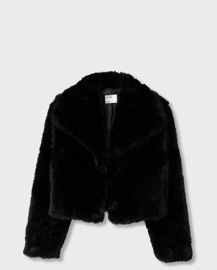 Tiffosi Thretha Black Fur Jacket