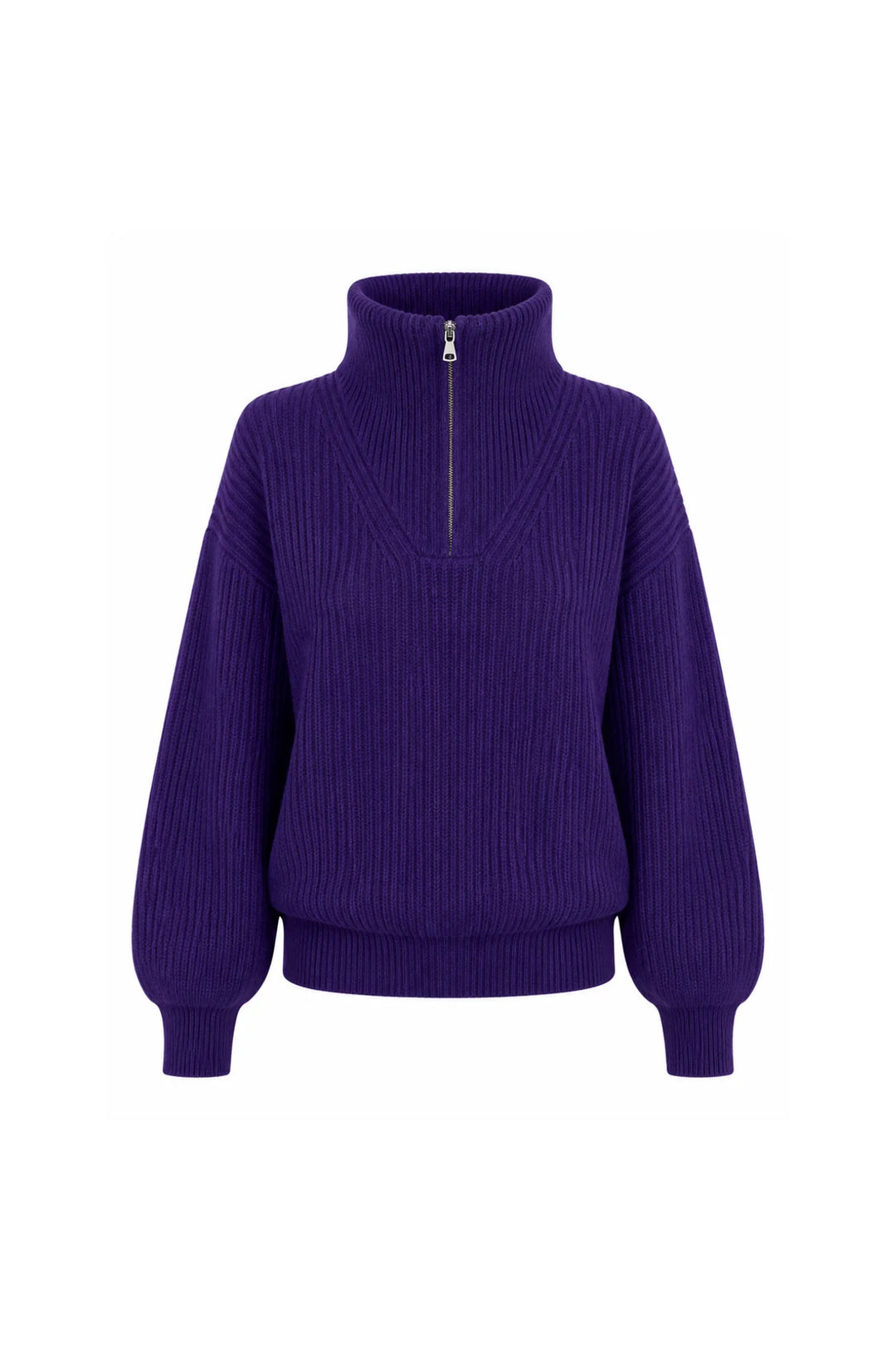 Twins Breckenridge Long Sleeve Trucker Neck Pullover | Aubergine