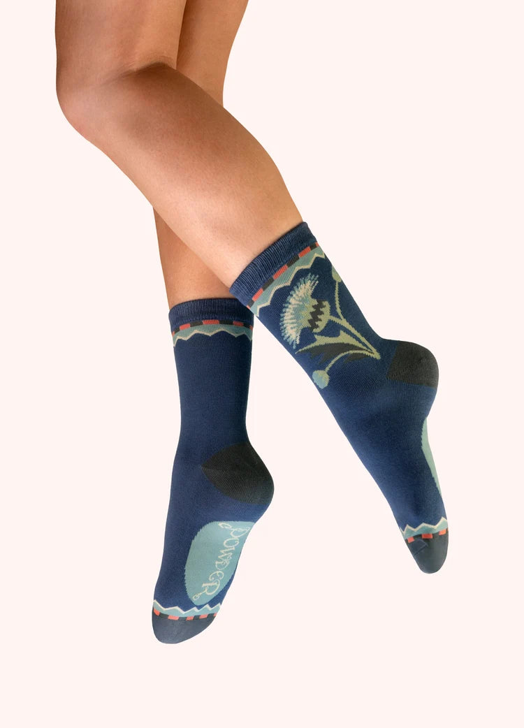 Powder Thistle Ankle Socks