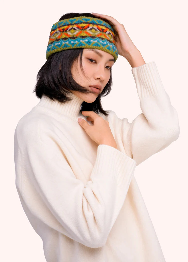 Powder Fair Isle Headband | Teal Mix
