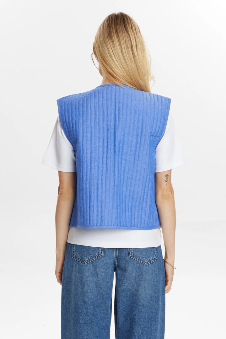 Numph Nujodie Vest Medium Blue Denim