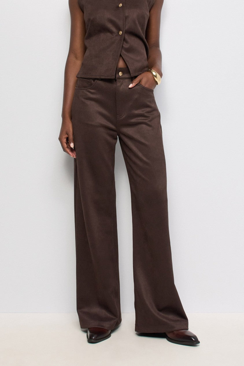Salsa Wide Leg Jeans With Suede Effect