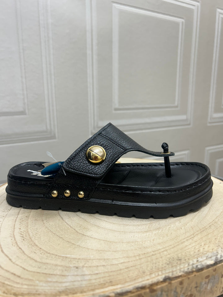 Pegada Burnished Preto Sandal | 234702-05
