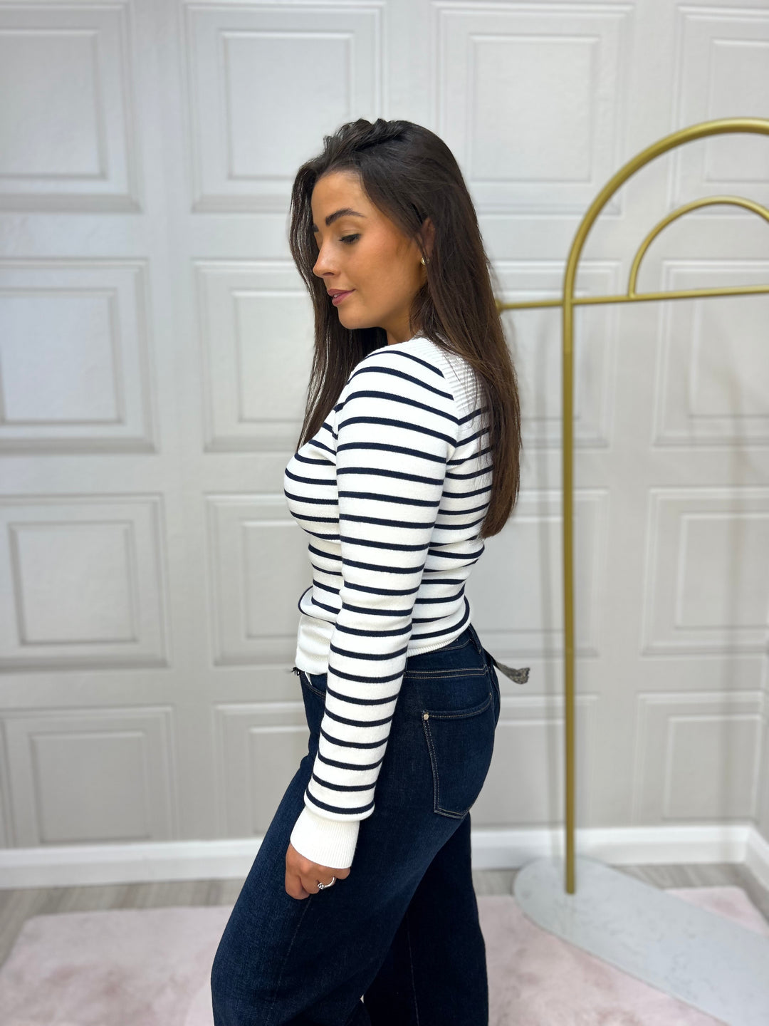 Guess Helen Navy/White Sweater