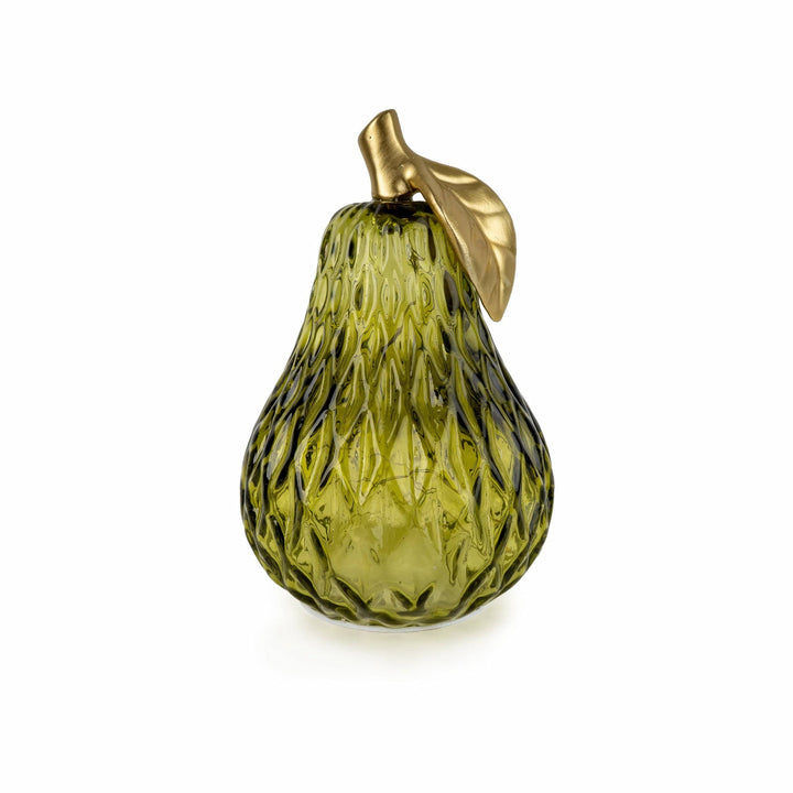 Pear Shape Green Glass LED Lamp