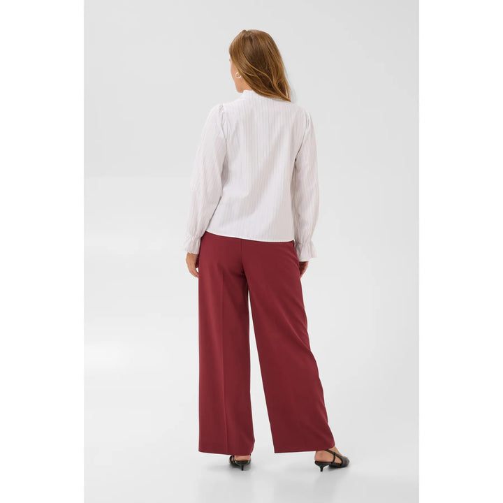 Kaffe Kaellie Blouse | Chalk/Silver Stripe