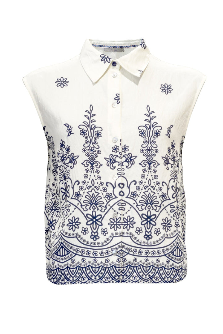 Costa Mani Wishi Top | Sea Blue Flower